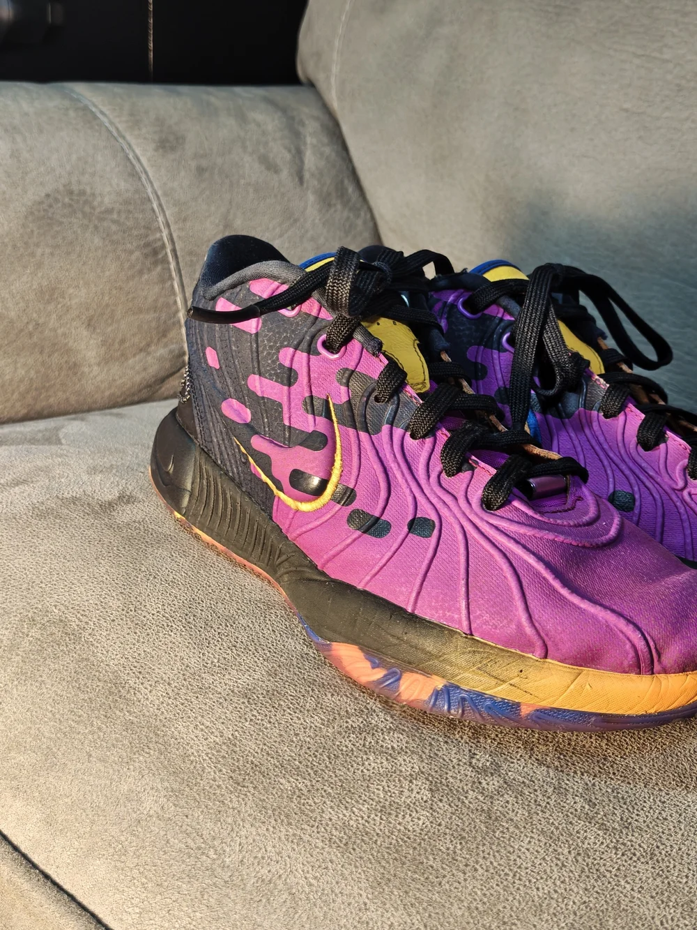 Nike Kids Purple, Black, Yellow & Orange Sneakers